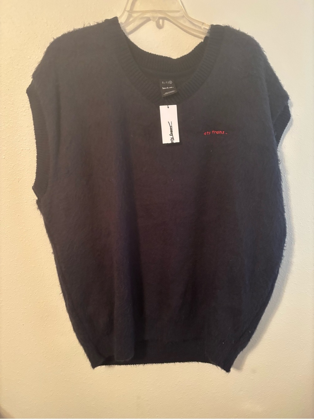 Iets France urban outfitters sweater vest mens size xl blue red navy new nwt